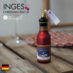 クリスマスツリー 飾り オーナメント INGE-GLAS MANUFAKTUR クリスマスワイン ブラウン ドリンク お酒 12cm (10115S013)