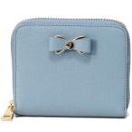 フルラ 財布 FURLA レザー グレンダ リボン コンパクト 二つ折り財布 ライトブルー 1055567