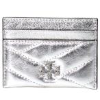 トリーバーチ カードケース TORY BURCH レザー キラ シェブロン メタリック キルティング カードケース 名刺入れ 定期入れ パスケース シルバー 142811