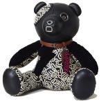 Yahoo! Yahoo!ショッピング(ヤフー ショッピング)コーチ COACH  テディベアー ドール ボア レザー キースへリング コラボ ぬいぐるみ ブラック×チャーク 20819