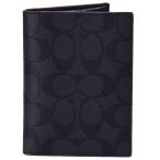 コーチ カードケース COACH コーティングキャンバス シグネチャー パスポート ケース ブラック×ブラック×オックスブラッド 26074