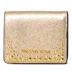 Yahoo! Yahoo!ショッピング(ヤフー ショッピング)マイケルコース コンパクト財布 MICHAEL KORS レザー スタッズ リベット 二つ折り 財布 ペールゴールド 35H8MGFF8M