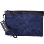 マイケルコース ポーチ MICHAEL KORS ナイロン レザー カモフラージュ 迷彩 トラベルポーチ クラッチ バッグ インディゴ 36T7LKNU2U