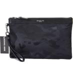 マイケルコース ポーチ MICHAEL KORS ナイロン レザー カモフラージュ 迷彩 トラベルポーチ クラッチ バッグ ブラック  36T7LKNU2U
