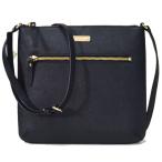 ケイトスペード バッグ katespade コーティング レザー 斜めがけ クロスボディ ショルダーバッグ ブラック 4496