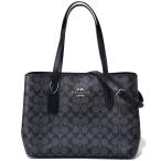 コーチ バッグ COACH キャンバス スムースレザー シグネチャー アベニュー キャリーオール 2way ショルダーバッグ ブラックスモーク×ブラック 48735