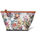 トリーバーチ 小物 TORY BURCH レザー カーリントン トライアングル 花柄 フラワー フローラル ロゴ コスメティック コスメポーチ 化粧ポーチ マルチ 52696