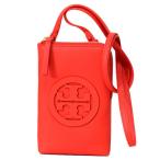 トリーバーチ 財布 TORY BURCH カーフレザー ロゴ フォン ウォレット クロスボディ 斜め掛け ショルダー ポシェット iPhone スマホ 財布 ポピーレッド 52863