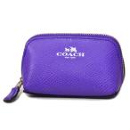 コーチ マルチポーチ COACH レザー ミニ コスメティック 化粧ポーチ マルチポーチ 小物入れ パープル 53384