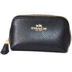 コーチ マルチポーチ COACH レザー ミニ コスメティック 化粧ポーチ マルチポーチ 小物入れ ブラック 53384