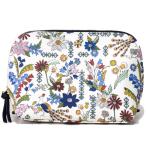 トリーバーチ 小物 TORY BURCH  レザー カーリントン 花柄 フラワー フローラル ボタニカル コスメポーチ 化粧ポーチ アイボリーマルチA 55363