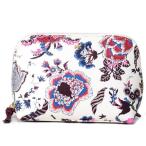 トリーバーチ 小物 TORY BURCH  レザー カーリントン 花柄 フラワー フローラル ボタニカル コスメポーチ 化粧ポーチ アイボリーマルチC 55363