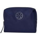 トリーバーチ 小物 TORY BURCH  ナイロン ロゴ ミディアム コスメポーチ 化粧ポーチ ネイビー 55530