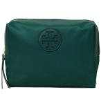 トリーバーチ 小物 TORY BURCH  ナイロン ロゴ ミディアム コスメポーチ 化粧ポーチ グリーン 55530