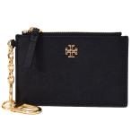 トリーバーチ 小物 TORY BURCH サフィアーノレザー エマーソン キーリング付 定期入れ カードケース ブラック 63977