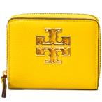 トリーバーチ 財布 TORY BURCH レザー ブリテン ロゴ ミニ 二つ折り コンパクト財布 イエロー 67307