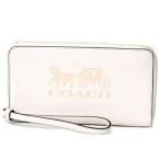 コーチ 財布 COACH  ペブルレザー ロゴ 型押し ジップ ラージ フォン iPhone スマホ ウォレット リストレット 財布 チャーク 75908