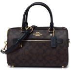 コーチ バッグ COACH コーティングキャンバス スムースレザー シグネチャー ローワン 2WAY ボストン ショルダー ハンドバッグ ブラウン×ブラック 83607