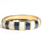 Yahoo! Yahoo!ショッピング(ヤフー ショッピング)ケイトスペード バングル katespade ハーバー ストライプ バングル ブレスレット ネイビー×クリーム 8556