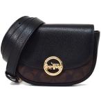 コーチ バッグ COACH コーティングキャンバス ペブルレザー シグネチャー ジェイド ミニ 2way クラッチ ウエスト ヒップ ベルトバッグ ブラウン×ブラック 88007
