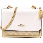 コーチ バッグ COACH スムースレザー コーティングキャンバス スネークエンボスドレザー シグネチャー クレア 2way ショルダー バッグ ライトカーキマルチ 90635