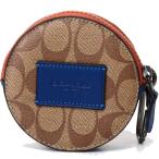 コーチ メンズ小物 COACH コーティングキャンバス スムースカーフレザー シグネチャー カラーブロック ハイブリッド ポーチ タン×アドミラルマルチ 91296