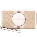 ショッピングコーチ 財布 コーチ 財布 COACH ジャガード ぺブルレザー シグネチャー デンプシー ストライプ iPhone スマホ フォン ウォレット リストレット ライトカーキチャーク C9073