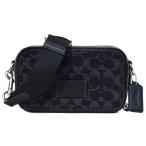 コーチ メンズ バッグ COACH デニム レザー シグネチャー ワイアット ダブルジップ 2WAY 斜め掛け クロスボディ クラッチ ショルダーバッグ ブラック CAJ35