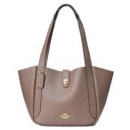 コーチ バッグ COACH レザー ターンロック ハドリー ロゴ トートバッグ ダークストーン CAL17