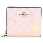 ショッピングコーチ 財布 コーチ 財布 COACH コーティングキャンバス レザー シグネチャー レインボー ロゴ チャーム スナップ ウォレット 二つ折り 財布 サンドマルチ CDD11