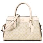 コーチ バッグ COACH コーティングキャンバス レザー シグネチャー カラー ブロック ダーシー キャリーオール 2WAY ショルダー ライトカーキマルチ CH286