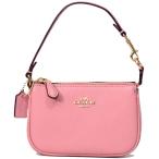 コーチ マルチポーチ COACH ぺブルレザー ノリータ 15 ロゴ リストレット マルチ ポーチ ミニ ハンドバッグ ライトブラッシュ coach6386