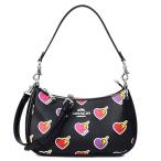 コーチ バッグ COACH ハートボルト PVC レザー テリ ロゴ 2way クロスボディ 斜め掛け ショルダー ハンドバッグ ブラックマルチ CY346