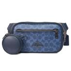 コーチ バッグ COACH コーティングキャンバス レザー シグネチャー エリアス コインケース付き ベルトバッグ ボディバッグ デニム×ミッドナイトネイビー CZ400