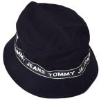 トミーヒルフィガー 帽子 TOMMY HILFIGER コットン ロゴ フィッシャーマンハット バケットハット 帽子 ブラックマルチ E38AM04913-002