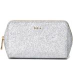 Yahoo! Yahoo!ショッピング(ヤフー ショッピング)フルラ ポーチ FURLA ポリウレタン エレクトラ グリッター ラメ コスメティック ポーチ 化粧ポーチ ライトシルバー EAW2LN1