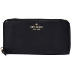 ケイトスペード 長財布 katespade サフィアーノレザー ロゴ ラージ コンチネンタル ジップ アラウンド ウォレット 財布 ブラック K7180