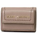 マークジェイコブス コンパクト財布 MARC JACOBS レザー ロゴ ミニ トライフォールド ウォレット 三つ折り 財布 グレージュ M0016973