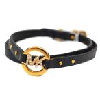 Yahoo! Yahoo!ショッピング(ヤフー ショッピング)マイケルコース ジュエリー MICHAEL KORS  レザー2連 ロゴ バングル ラインストーン ブレスレット ブラック MKJ3851710