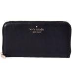 ケイト スペード 財布 katespade レザー ステイシー ロゴ ラージ コンチネンタル ジップ アラウンド ウォレット 長財布 ブラック WLR00130
