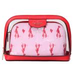 Yahoo! Yahoo!ショッピング(ヤフー ショッピング)ケイトスペード ポーチ katespade PVC ステイシー ラブシャック ロブスター ドーム型 クリアポーチ コスメポーチ 2点セット チャークピンクマルチ WLR00390