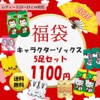 福袋 【限定数量】 キャラクターソックス 公式キャラクター レディース くつ下 豪華5点入り 23〜25ｃｍ対応 靴下福袋 女性用 アンクル丈 おさるのジョージ