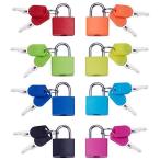 Key Lock（8パック）ミニ南京錠 鍵付き ホーム&amp;学校の必需品 荷物ロック、バックパック、ジムロッカーロック、スーツケースロック、教室でのマッチ