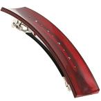Camila Paris CP3190 French Hair Barrette Clip for Girls, Red, Rubberized Au