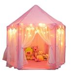 Orian Princess Castle Playhouse Tent for Girls with LED Star Lights ? Indoo