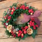 クリスマスリース 玄関 クリスマス リース 壁掛け プリザーブドフラワーリース ドライフラワー ドアリース おしゃれ インテリア 自然素材 ギフト 赤 28cm