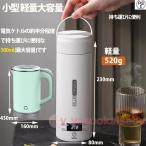 ポータブル電気ケトル 電気水筒 4段階温度設定 携帯性 電気ポット 500ml 小型 軽量 ミニ 魔法瓶ポット 漏れ防止 空だき防止機能保温機能 自動電源OFF