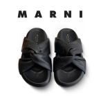 MARNI(マルニ) ブラック ツイストレザー BUBBLE サンダル EUR35-40