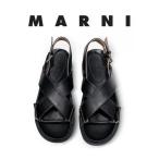 MARNI(マルニ) ブラック レザー製 フスベット サンダル シューズ EUR35-40