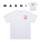 MARNI(マルニ) ロゴ入り 花柄 コットン製 半袖Tシャツ カットソー クルーネック ユニセックス サイズ36 38 40 42